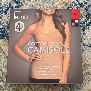 Felina Women's Cotton Stretch Camisole - 4 Pack